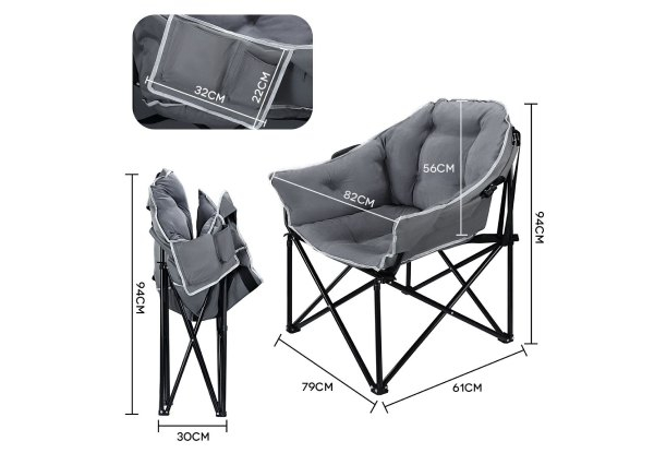 Foldable Cushioned Camping Chair