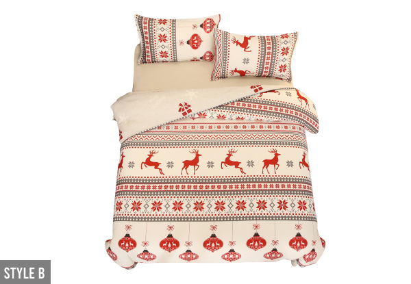 Christmas Duvet Cover Bedding Set - Three Styles & Four Sizes Available