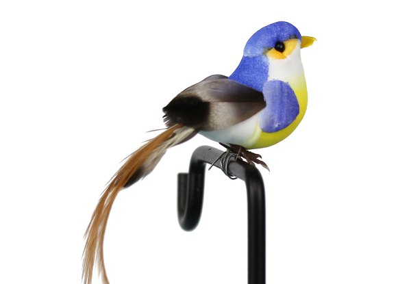 12-Pieces Artificial Feathered Bird Decorations