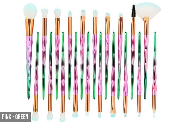 20-Piece Makeup Brush Set - Five Colour Options with Free Delivery