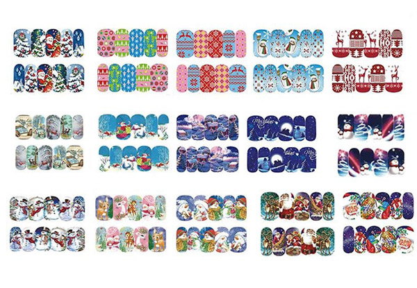 40 Sheets of Christmas Nail Stickers - Three Styles Available with Free Delivery