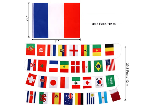32 Countries String Flag