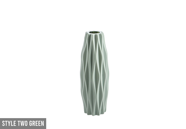 Minimalist Plastic Vase - Three Colours & Two Styles Available & Option for Two with Free Delivery