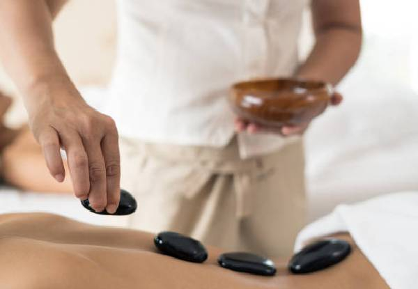 20-Minute Hot Stone Back Massage & 35-Minute Slimming Facial for One Person