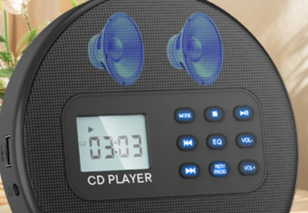 Rechargeable Portable CD Player  with Speaker, Headphones, LCD Display & Backlight