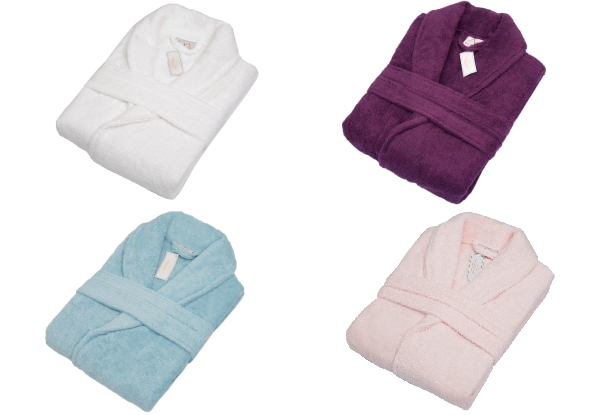 100% Egyptian Cotton Bath Robe - Two Sizes & Five Colours Available