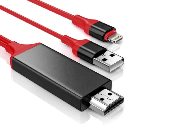 Lightning to HDMI 1080P Adapter Cable - Compatible with iPhone or Type - C Devices
