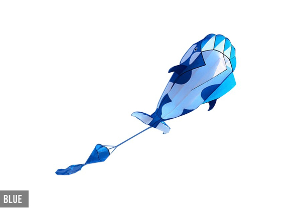 3D Whale Frameless Flying Kite - Three Colours Available