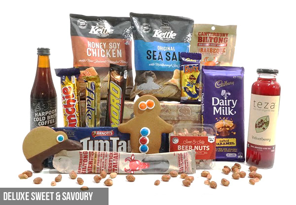 Standard Sweet & Savoury Gift Hamper - Option for  Deluxe Sweet & Savoury Gift Hamper Available with Free Delivery