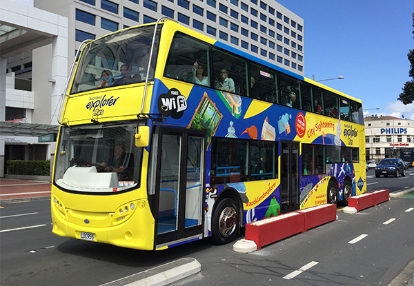 All Day Ticket for a Family of Four on Auckland Hop On Hop Off Explorer Bus