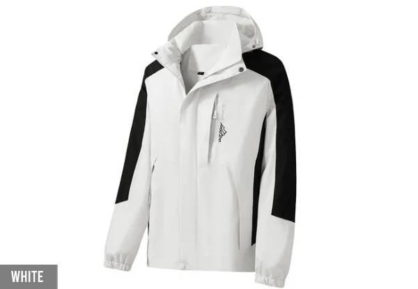 Mens Block Hooded Sports Windbreaker Jacket - Available in Four Colours & Six Sizes