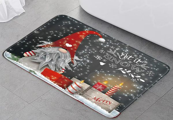 Three-Piece Christmas Bathroom Toilet Mat Set - Four Styles Available