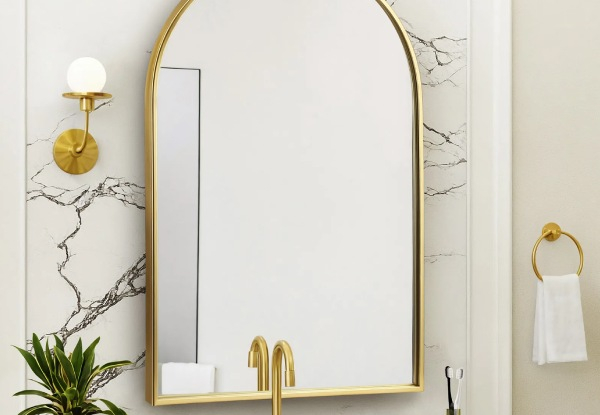 Large Arch Wall Vanity Mirror - Two Colours Available