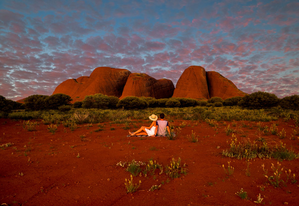 Per-Person Twin-Share Ayers Rock - Northern Territory Australia Adventure incl. Airport Transfers, Two Nights Accommodation, Uluru BBQ Dinner, a Night at the Field of Lights