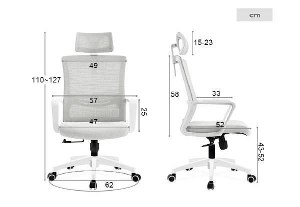 ErgoLux High-Back Office Chair - Available in Two Colours