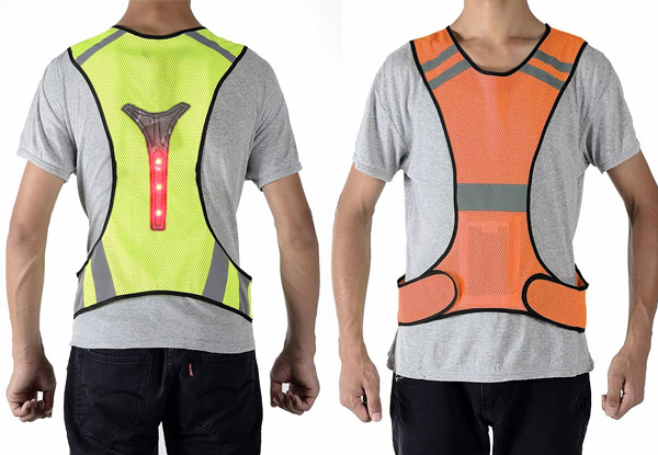 Reflective LED Vest - Two Colours & Styles Available