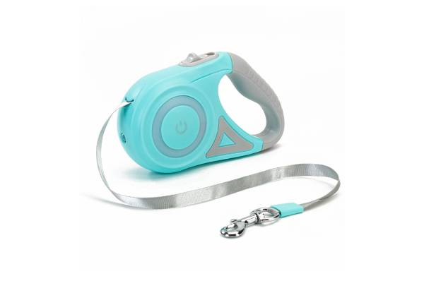 Retractable Durable Nylon Pet Leash with LED Lights - Three Colours Available