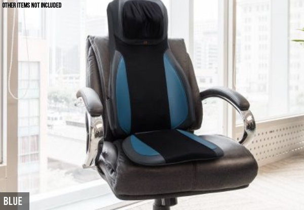 Full Body Shiatsu Massage Seat Cushion - Four Colours Available