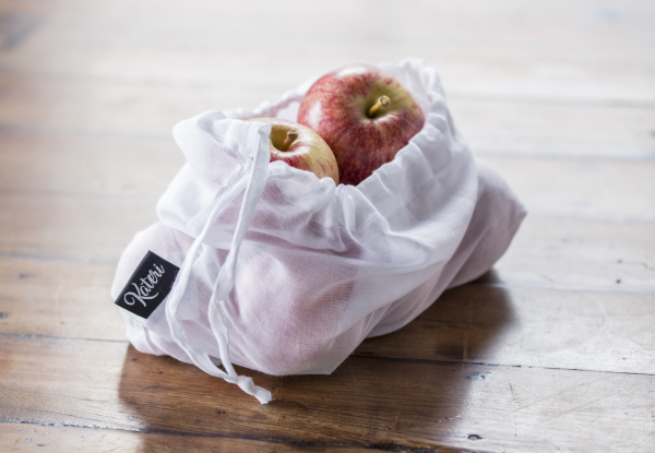 Three-Pack of Eco-Friendly Produce Bags -  Four Colours & Two Pack Sizes Available with Option for Two