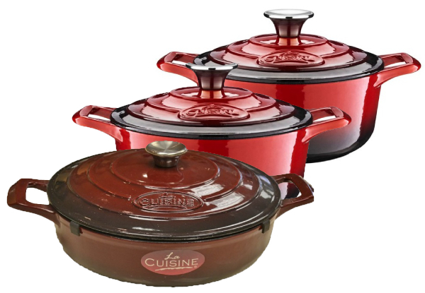 La Cuisine Cast Iron Cookware Range - Three Options Available