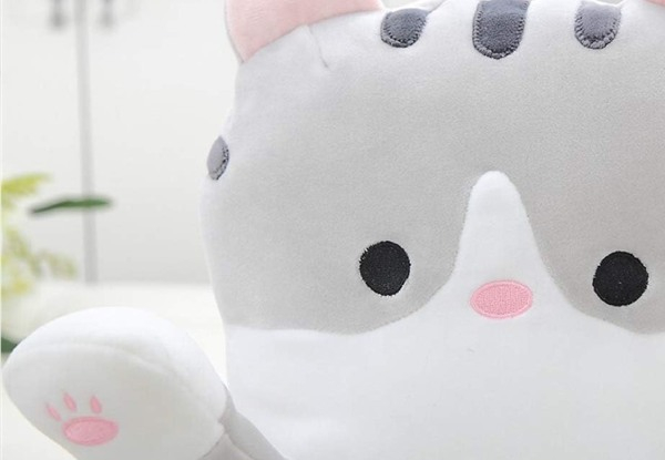 Soft Cute Cat Pillow Cushion Doll - Available in Two Colours & Four Sizes