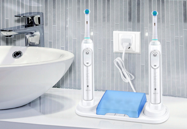 Toothbrush Holder Compatible with Oral-B - Available in Two Styles & Option for Two