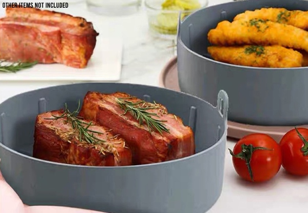 Air Fryer Silicone Pot with Mat - Two Colours & Two Sizes Available