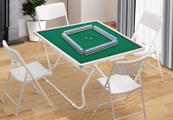 Portable Mahjong Poker Game Table - Two Colours Available