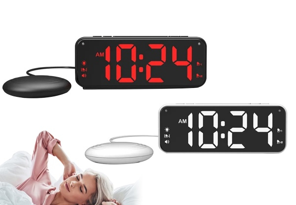 Loud Alarm Clock with Bed Shaker - Two Colours Available