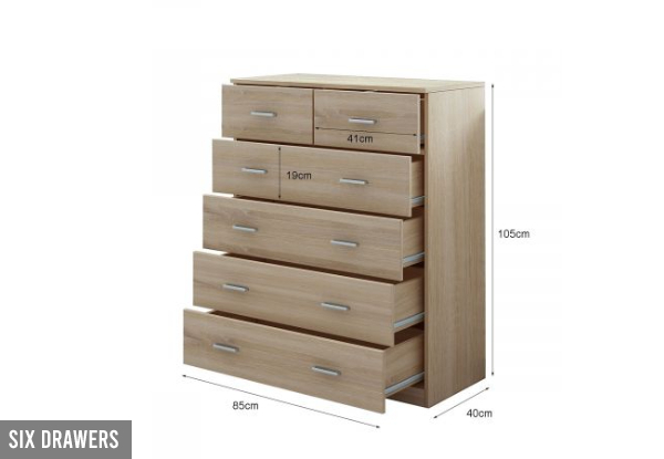 Tallboy Chest of Drawers - Two Sizes Available
