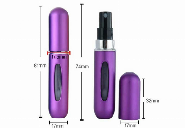 Four-Pack 5ml Refillable Perfume Bottles