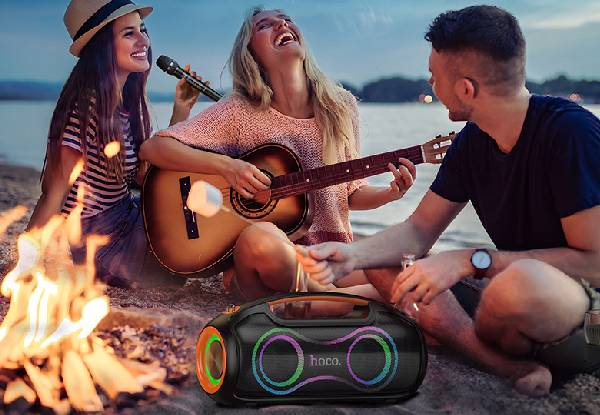 Hoco 600W Bluetooth Party Speaker with Two Wireless Microphones