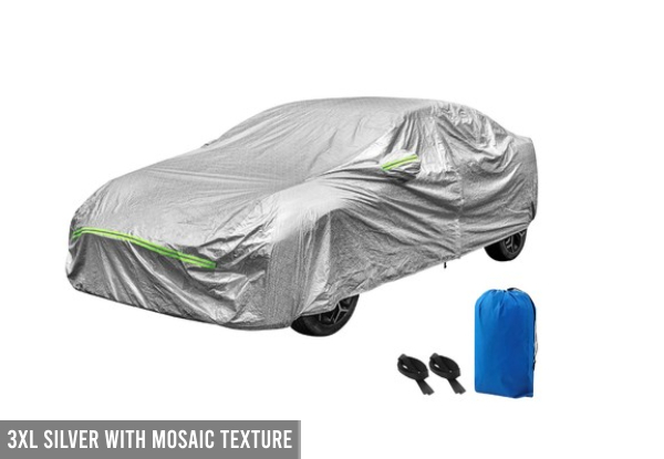 Outdoor Water-Resistant Car Cover with Storage Bag - Available in Three Sizes