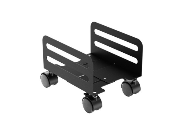 Adjustable Computer Tower Mobile Cart Holder with Locking Wheels