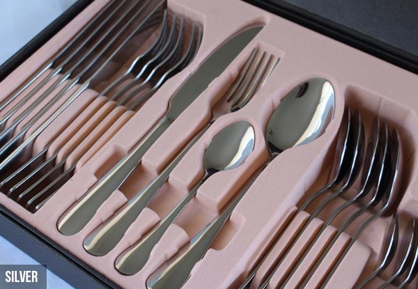 24-Piece Cutlery Set in Gift Box Available in Five Colours