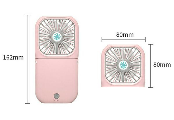 Mini Portable Folding Neck Hanging Fan - Four Colours Available