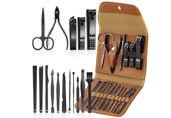 16-Piece Professional Nail Cutter Tools with Travel Case Kit - Three Colours Available