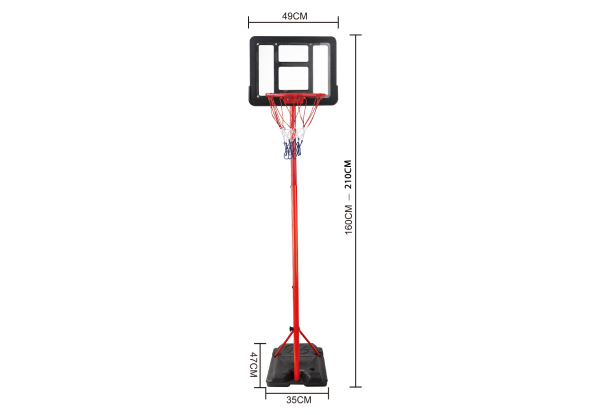 Two-Meter Kids Portable Basketball Hoop with Adjustable Height
