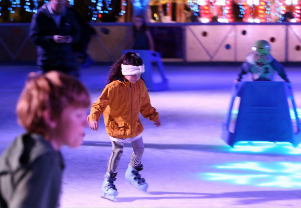 90-Minute Winter Wonderland Ice Skating Session at Harcourts Outdoor Ice Rink Rotorua incl. Skate Hire