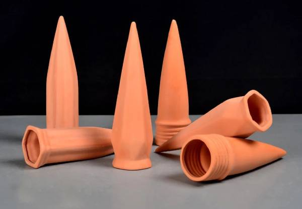 Six-Piece Terracotta Slow Release Plant Watering Spikes