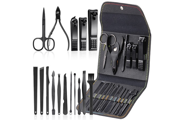 16-Piece Professional Nail Cutter Tools with Travel Case Kit - Three Colours Available