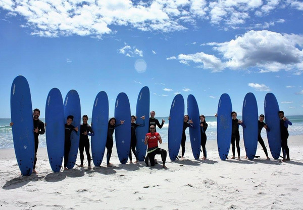 Two-Hour Surf Lesson incl. Board & Wetsuit Hire at Mount Maunganui with Option for Two People