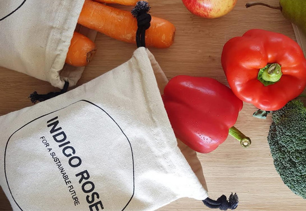 Pack of Four Eco-Friendly Produce Bags - Three Sizes & a Bundle Available