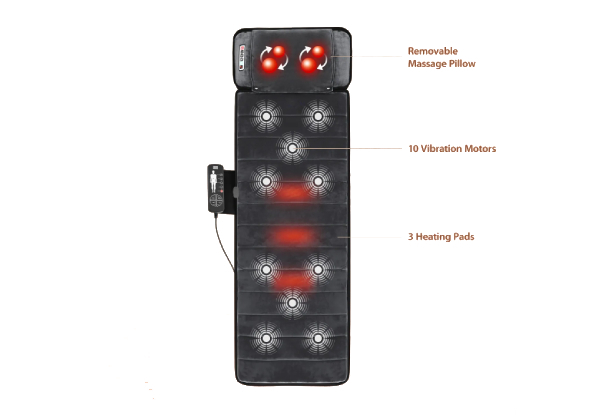 Homas Full Body Heated Vibration Massage Mat - Two Options Available