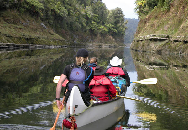 Three-Day Canoe Safari Down The Whanganui River for One Adult incl. Experienced Guide, Overnight Camping, Bridge to Nowhere Walk & All Meals - Option for Child - Ten Dates Available
