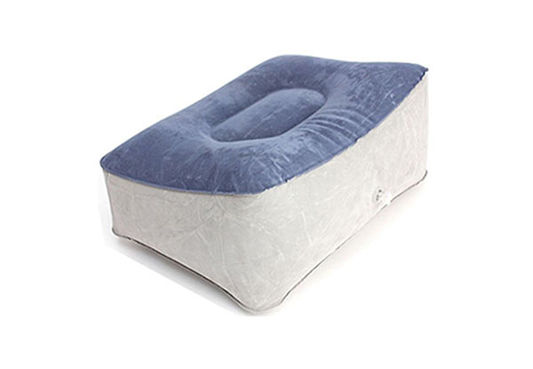 Inflatable Footrest Ottoman Pillow with Pump