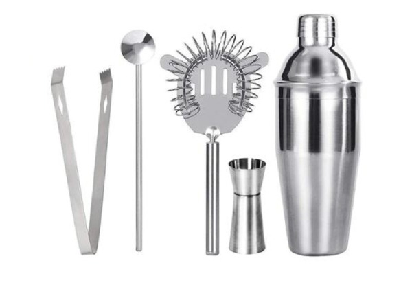 Five-Piece Stainless Steel Cocktail Maker Set
