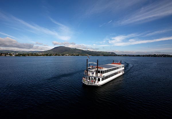 Coffee Cruise for Two Upon the Beautiful Lake Rotorua - Options Available for Four People, Extra Adults & Extra Children
