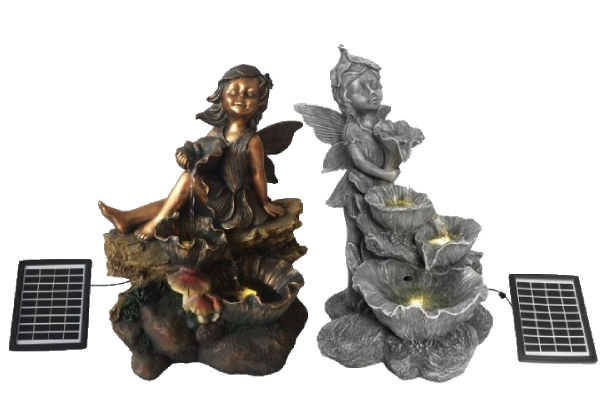 Garden Fairy Solar-Powered Water Fountain  - Two Options Available