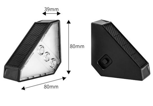 Two-Piece Patio Triangle Solar Step Light - Two Colours Available